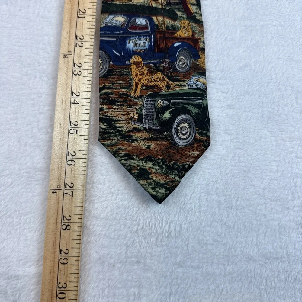 Silk Tie Tango By Max Raab Americana Series Back Country circa 1936 trucks dogs